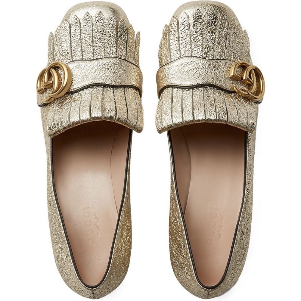 Gucci Gold Marmont 55mm pumps